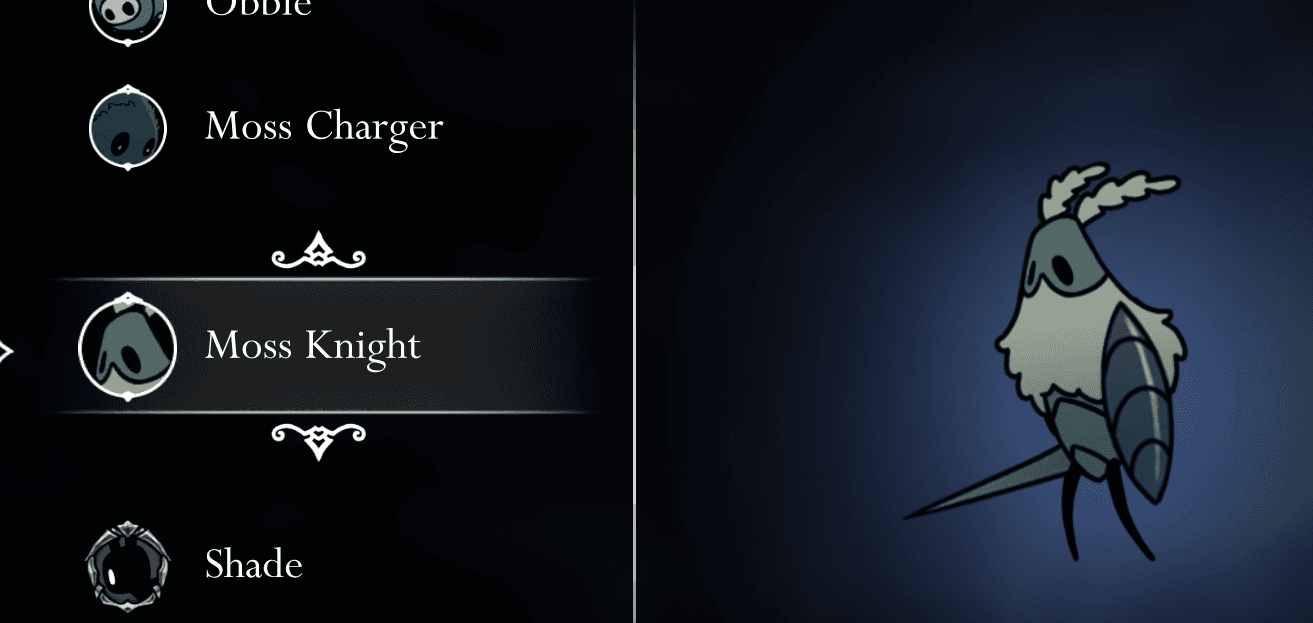 Moss Knight, Hollow Knight bestiary