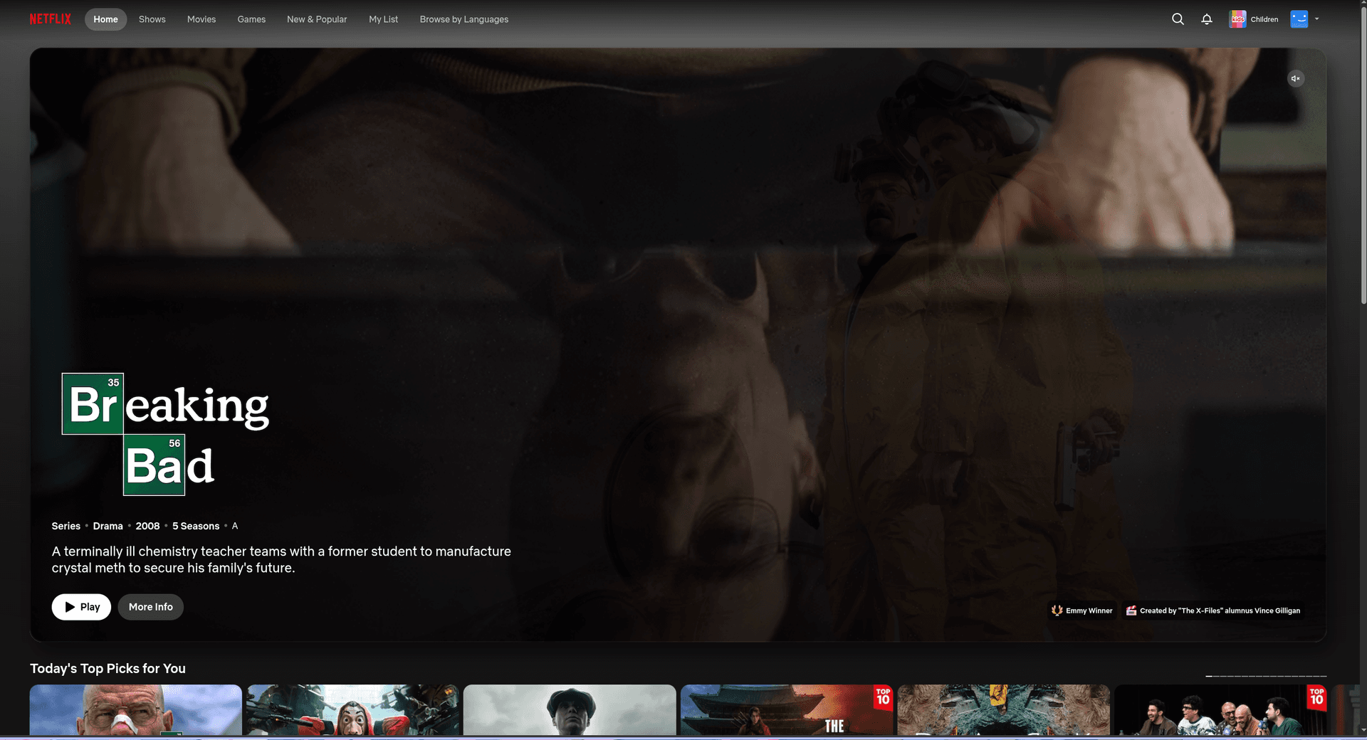 starting Breaking Bad, five seasons deep of catching up to do
