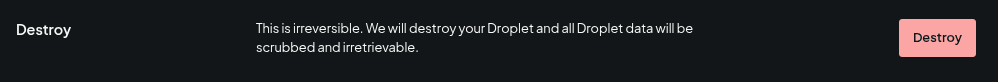destroying the droplet