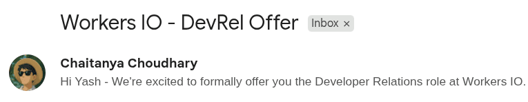 the offer mail