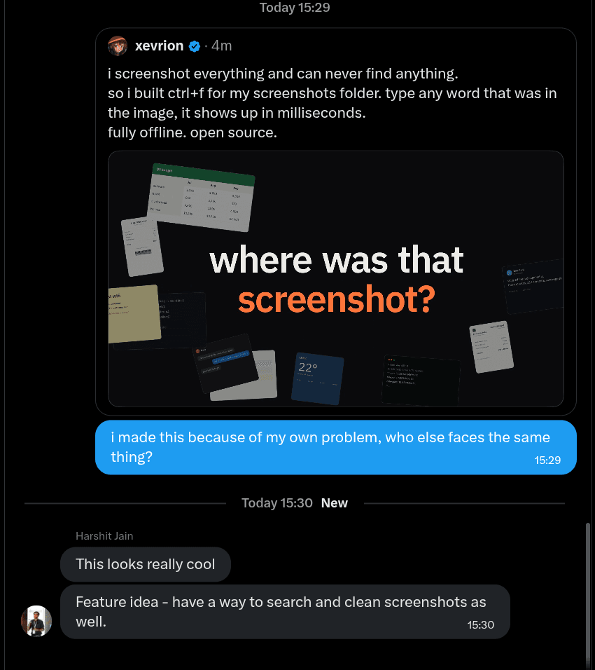 the DM that caused it