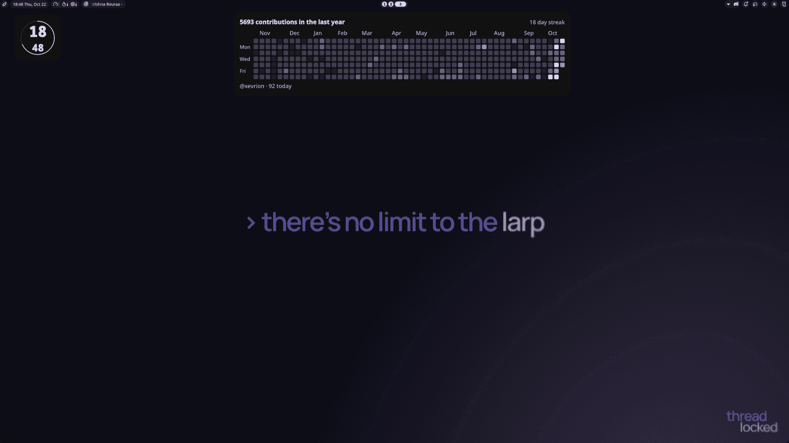there's no limit to the larp