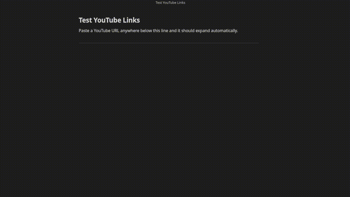 YouTube Links demo